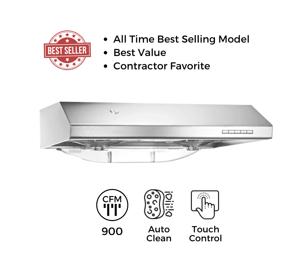 Auto Clean AC 3000BS CFM 900 Under Range Hood (30") Pacific Hoods