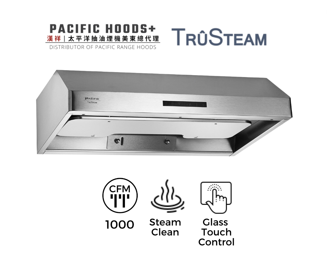 TruSteam SC88BRS CFM 1000 Rear Duct Under Range Hood (30