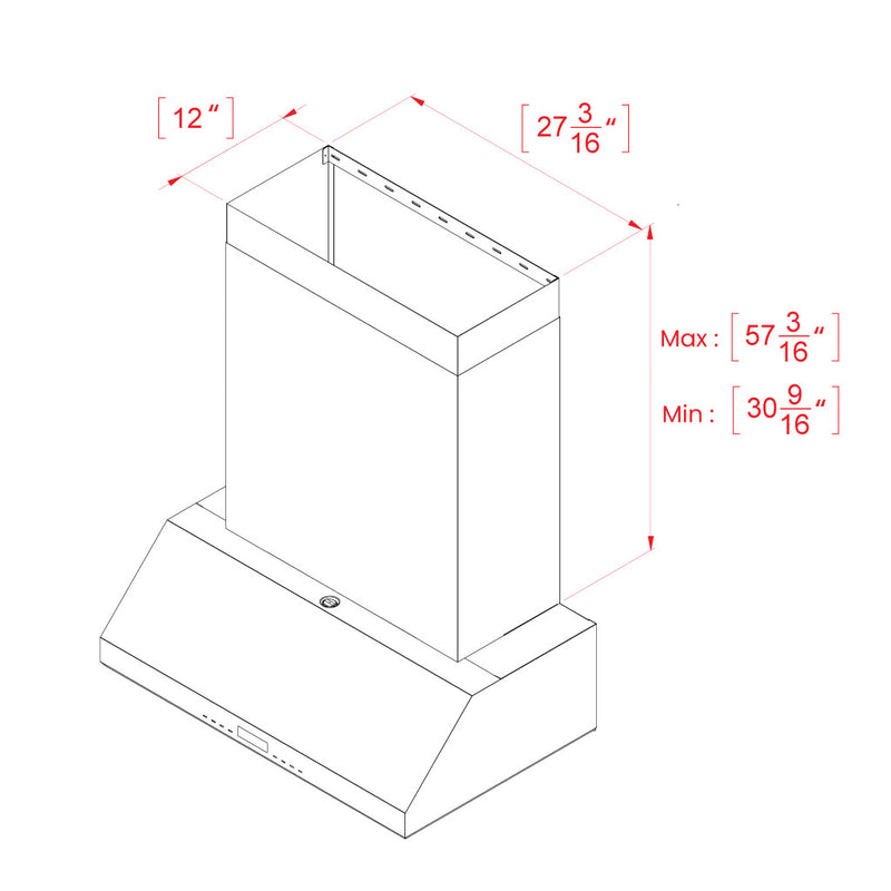 Duct Cover Extension for SC9830AS/SC9836AS (P1C-0098)
