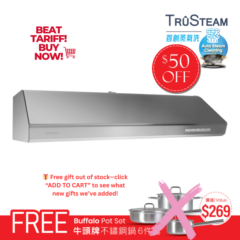TruSteam SC 8130BS CFM 900 Ducted Under Cabinet Range Hood (30")