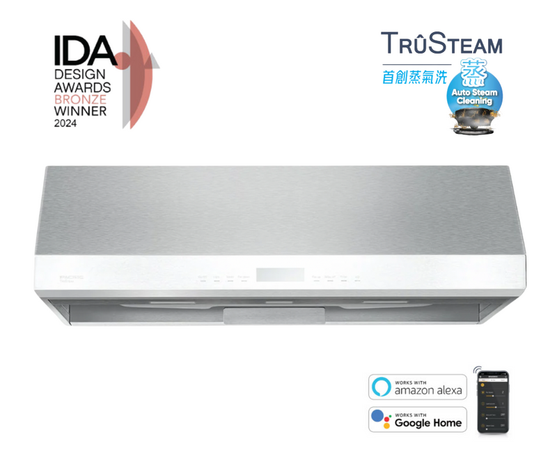 TruSteam App Enabled SC 9830AS CFM 1200 Ducted Wall Mount/Under Cabinet Smart Range Hood (30")