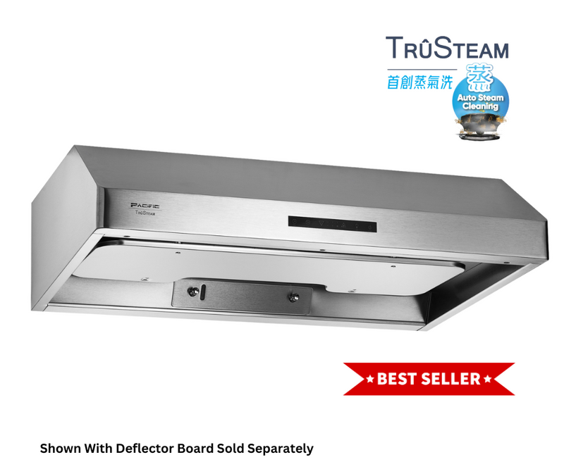 Pacific TruSteam SC8830BS 30" Under Cabinet Range Hood – 1000 CFM, Stainless Steel, Auto Steam Cleaning