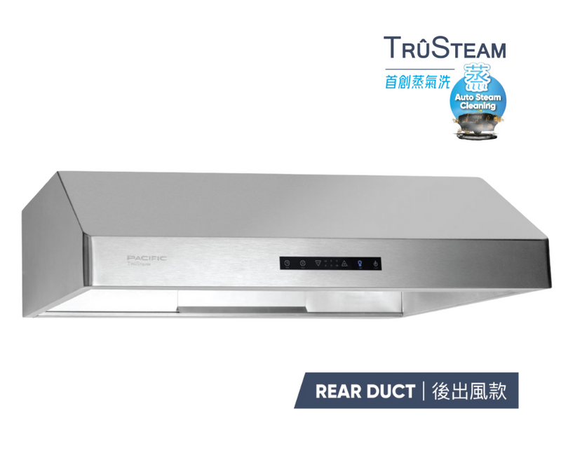 TruSteam SC88BRS CFM 1000 Ducted Rear Duct Under Cabinet Range Hood (30")