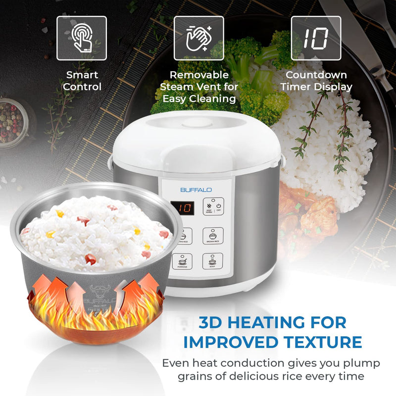 Buffelo Rice Cooker Buffalo Classic Rice Cooker 1.0 Liter (5 Cups) (KWBSC10-II)