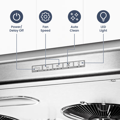 Auto Clean AC 3000BS CFM 900 Ducted Under Cabinet Range Hood (30")