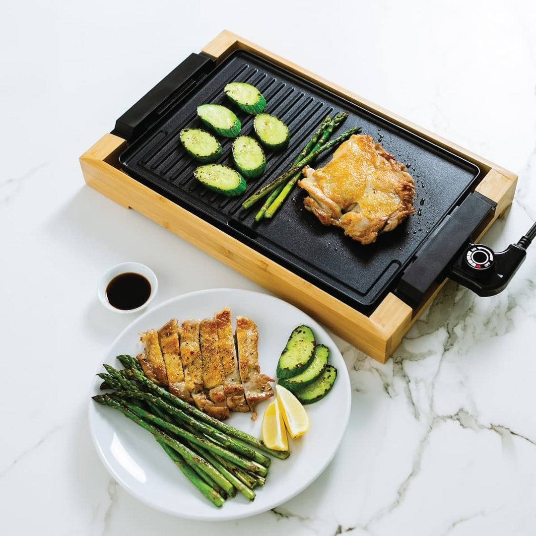 Kuchepro Detachable Bamboo Electric Grill