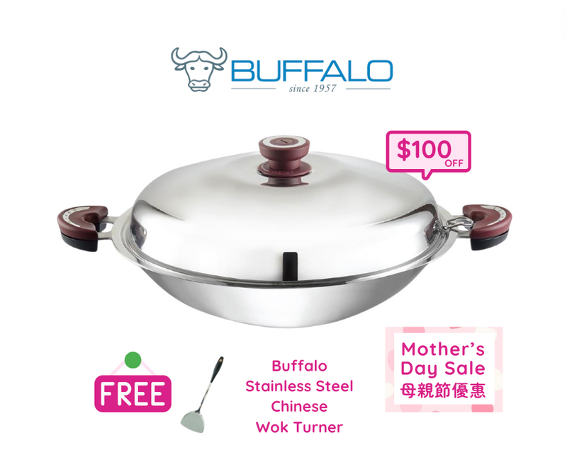 Buffalo Function Series S/S Round Wok 15 Inch (WFU238R)
