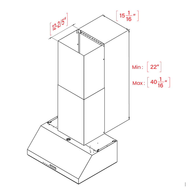 Duct Cover Extension for SC9830AS/SC9836AS (P1C-0098)