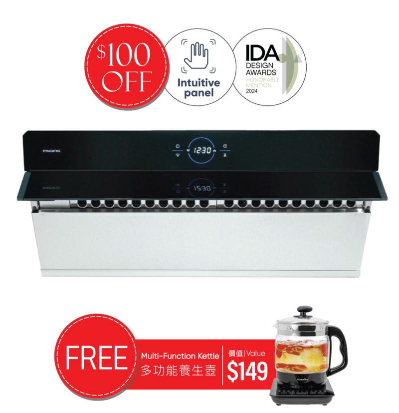 Side Suction PQ 6830AB CFM 1200 Ducted Wall Mount/Under Cabinet Range Hood (30")