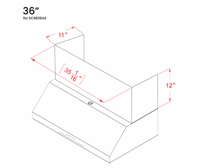 Duct Cover for SC9836AS, 12 in. (SC0936)