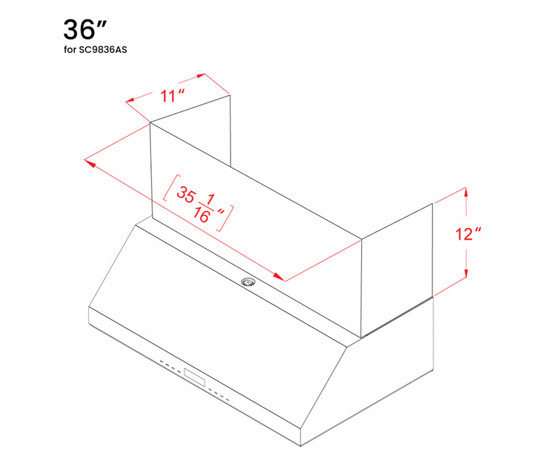 Duct Cover for SC9836AS, 12 in. (SC0936)