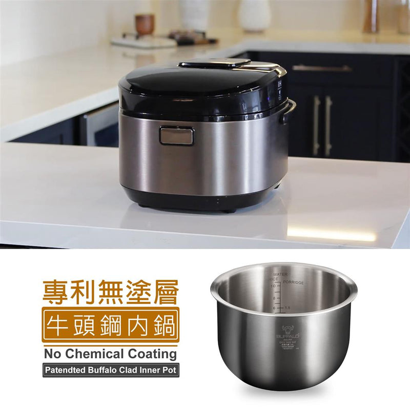 Buffalo IH Stainless Steel Inner Pot Smart Rice Cooker (10 cups)