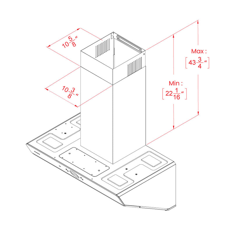 Duct Cover Extension for PQ6830/PQ6836 (P1C-0068)