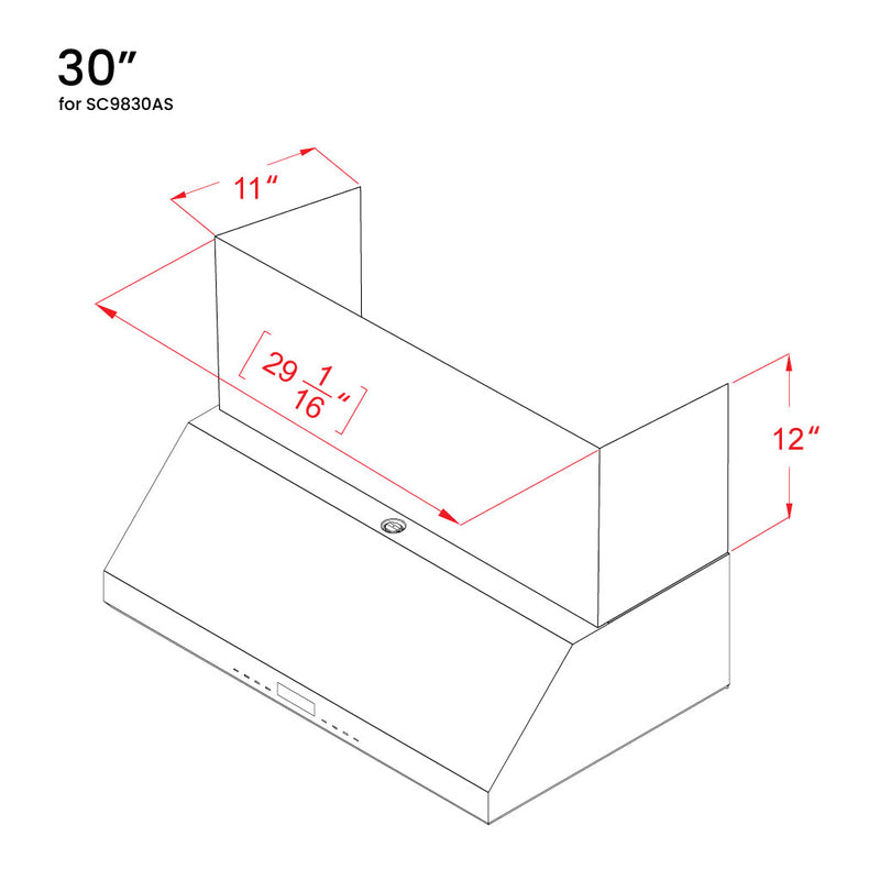 Duct Cover for SC9830AS, 12 in. (SC0930)