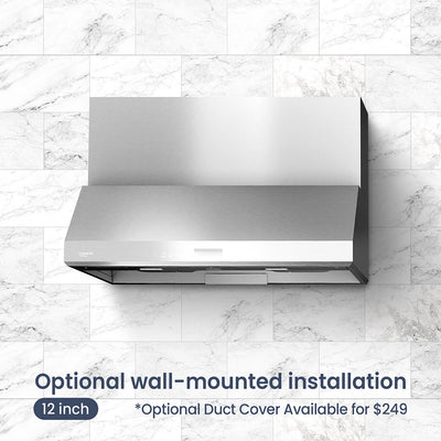 TruSteam App Enabled SC 9836AS CFM 1200 Wall Mount/Under Cabinet Smart Range Hood (36") Optional wall-mounted installation